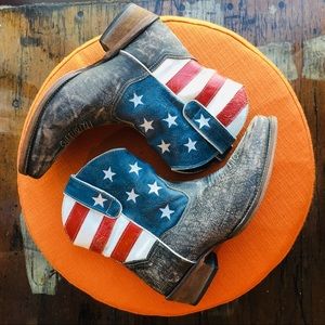 Roper distress ankle boots american flag size 9.5